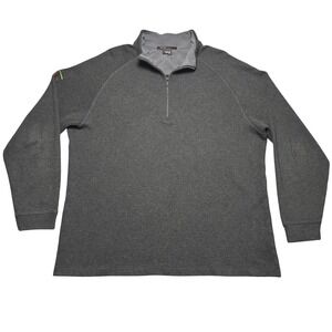 Nike Tiger Woods Collection Mens XL‎ Gray 1/4 Zip Cotton Golf Pullover w/ Logo